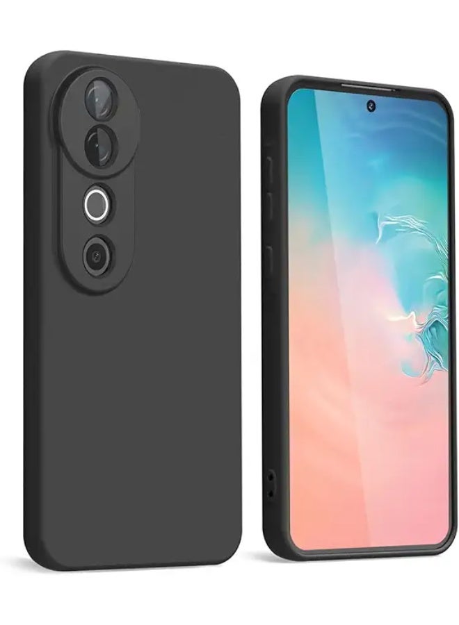 Protective Cover For Vivo V40 , Slim Fit Soft Back  TPU Case Flexible Silicone Cover Compatible For Vivo V40 - Black